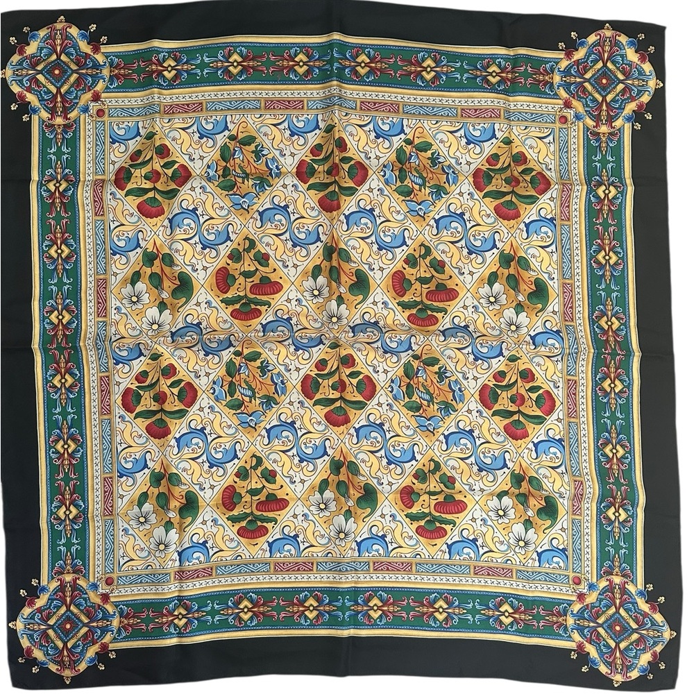 Vintage Elegant Multicolor Patterned Scarf Unisex